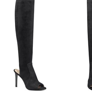 Nine West “Lettie” Peep Toe Boot